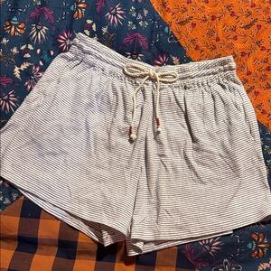 Matilda Jane Good Heart Blue and White Striped Athletic Shorts